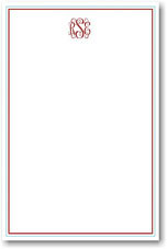 Stacy Claire Boyd Stationery - Blue Framed Border (Padded Stationery) (75348)