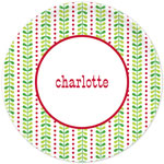 Boatman Geller - Personalized Plates (Bright Vine Green & Red) (20941)