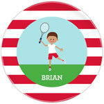Boatman Geller - Personalized Melamine Plates (Tennis Player - Shorts)