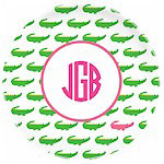 Boatman Geller - Personalized Plates (Alligator Repeat Pink) (18948)