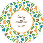 Boatman Geller - Personalized Plates (Folk Frogs Blue) (18956)