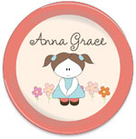 I'm Inkpressed Melamine Plates - Girl in the Meadow (Holiday Papers #MP-1206)