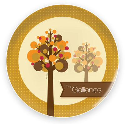 Spark & Spark Melamine Plates - Fall Trees (05-PT-1006-1)