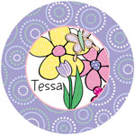 iDesign Melamine Plates - Flower Patch (ID_PLATE_05)
