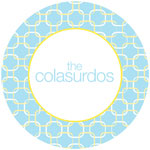 iDesign Melamine Plates - Turquoise Links (ID_PLATE_15)