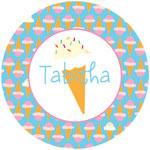 iDesign Melamine Plates - Ice Cream Cones (ID_PLATE_21)