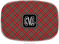 Boatman Geller - Personalized Melamine Platters (Plaid Red Preset - Holiday)
