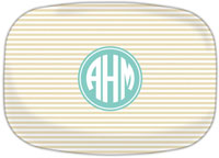 Boatman Geller - Personalized Melamine Platters (Rope Stripe Gold)