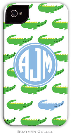 Boatman Geller Hard Phone Cases - Alligator Repeat Blue (Preset) (BACKORDERED)