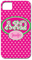 Hard Phone Cases - Alpha Chi Omega - Applique Letters on Dots (GOTGK-ACO-01)
