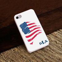 Personalized iPhone Case (American with White Trim) (GC973)