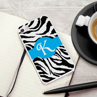 Personalized iPhone Case (Zebra with White Trim) (GC973)