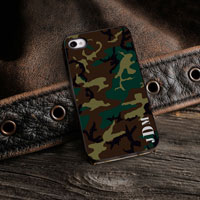 Personalized iPhone Case (Camo with Black Trim) (GC974)