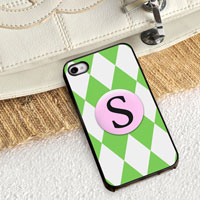 Personalized iPhone Case (Diamonds with Black Trim) (GC974)