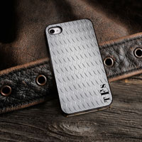 Personalized iPhone Case (Guys Steel with Black Trim) (GC974)