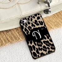 Personalized iPhone Case (Leopard with Black Trim) (GC974)