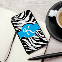 Personalized iPhone Case (Zebra with Black Trim) (GC974)