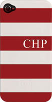 Kelly Hughes Designs - Phone Cases (Deep Red & Cream Stripe) (pc1106)