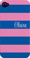 Kelly Hughes Designs - Phone Cases (Pink & Blue Stripe) (pc1117)