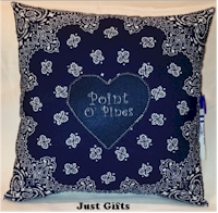 Just Gifts by Robin - Autograph Pillows (Navy Blue Bandana)