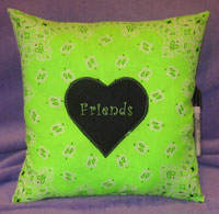 Just Gifts by Robin - Autograph Pillows (Neon Green Bandana) (115G)