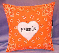 Just Gifts by Robin - Autograph Pillows (Neon Orange Bandana) (115OR)