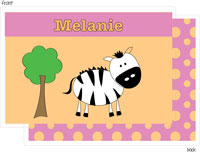 I'm Inkpressed Laminated Placemats - Zebra Girl (Holiday Papers #PM-1222)