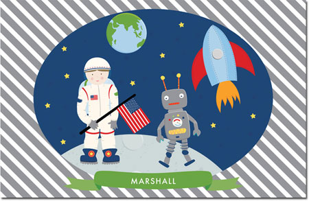 Whitney English Personalized Disposable Placemats - Imagination Astronaut (W24063DP)