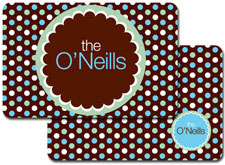 iDesign Laminated Placemats - Chocolate Dots (ID_PMK_14)