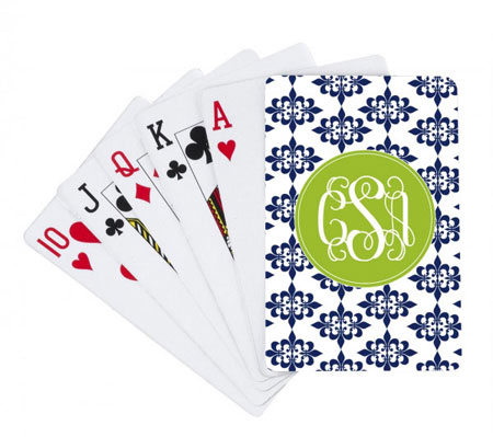 Devora Designs - Playing Cards (Damas Navy and Green) PLYCRD-188