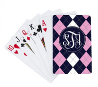 Devora Designs - Playing Cards (Navy and Pink Argyle) PLYCRD-182
