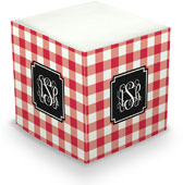 Create-Your-Own Sticky Memo Cubes by Boatman Geller (Classic Check)