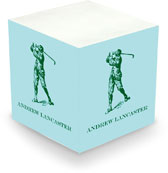 Sticky Memo Cubes by The Boatman Group - Golfer (675 Self-Stick Notes)
