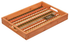 Preppy Plates - Personalized Bamboo Trays (Sunset Block)