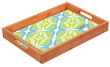 Preppy Plates - Personalized Bamboo Trays (Retro Block)