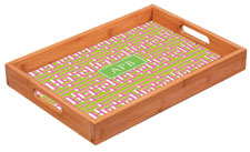 Preppy Plates - Personalized Bamboo Trays (Fretwork Preppy)
