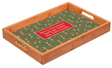 Preppy Plates - Personalized Bamboo Trays (Candy Canes)