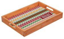 Preppy Plates - Personalized Bamboo Trays (Holidaze Message)