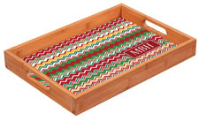 Preppy Plates - Personalized Bamboo Trays (Holidaze Block)