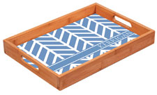 Preppy Plates - Personalized Bamboo Trays (Traverse Sky)