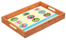 Preppy Plates - Personalized Bamboo Trays (Cupcakes)