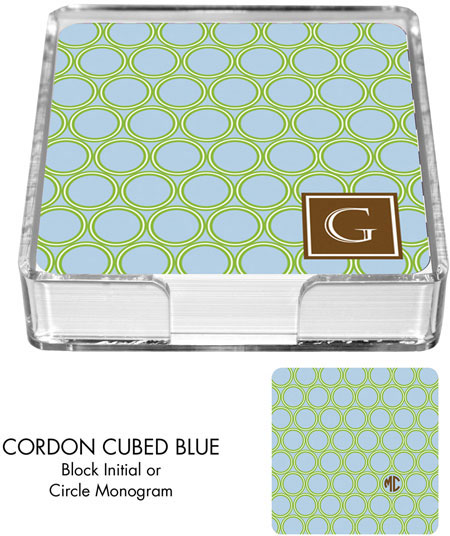 Preppy Plates - Personalized Coasters (Cordon Blue)
