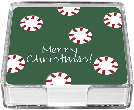 Preppy Plates - Personalized Coasters (Peppermint Candies)
