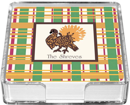 Preppy Plates - Personalized Coasters (Thanksgiving)