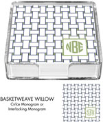 Preppy Plates - Personalized Coasters (Basketweave Willow)