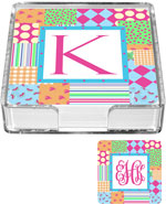 Preppy Plates - Personalized Coasters (Preppy Patchwork)