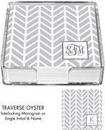 Preppy Plates - Personalized Coasters (Traverse Oyster)