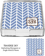 Preppy Plates - Personalized Coasters (Traverse Sky)