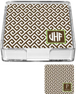 Preppy Plates - Personalized Coasters (Santorini Chocolate)