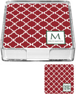 Preppy Plates - Personalized Coasters (Mod Christmas)